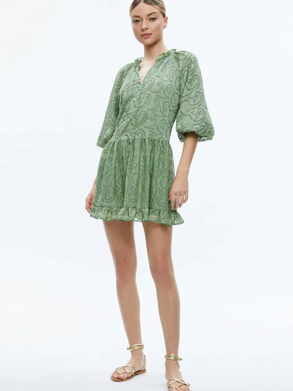 Women Alice and Olivia Sherrie Gathered Tunic Dress