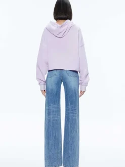 Women Alice and Olivia Sunny Boxy Cropped Hoodie