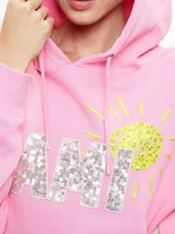 Women Alice and Olivia Sunny Boxy Cropped Hoodie