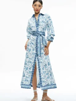 Women Alice and Olivia Tanika Button Down Maxi Dress