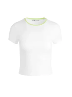 Women Alice and Olivia Tashia Ringer Baby Tee