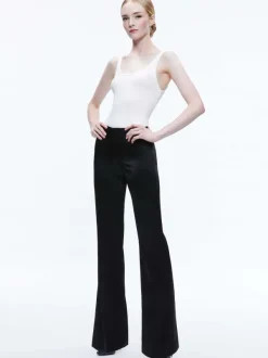 Women Alice and Olivia Teeny Satin Bootcut Pant