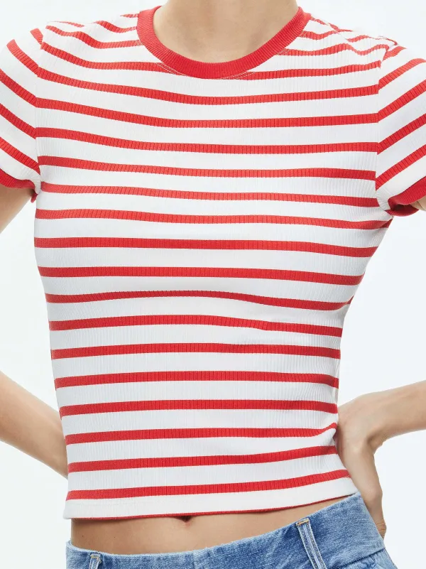Women Alice and Olivia Tess Baby Tee