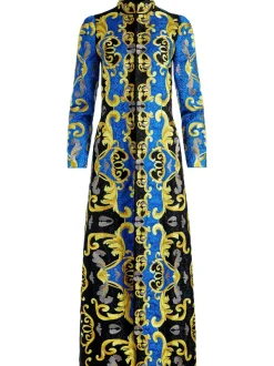 Women Alice and Olivia Thomas Embroidered Maxi Coat