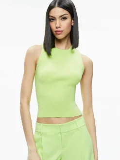 Women Alice and Olivia Tonita Ribbed Tank