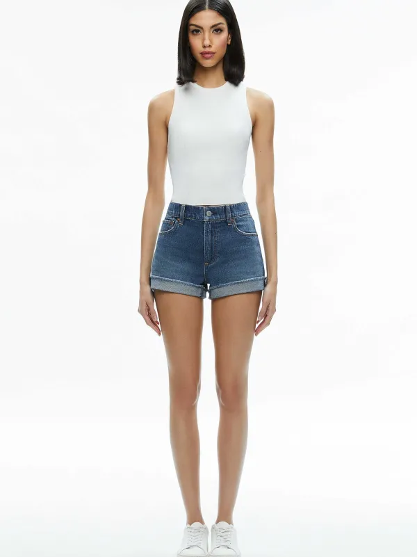Women Alice and Olivia Trish Low Rise Baggy Short With Raw Hem