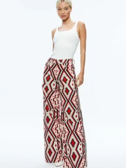 Women Alice and Olivia Trish Mid Rise Baggy Jean