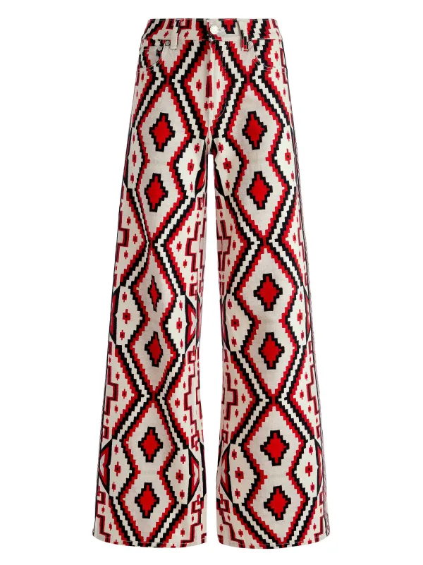 Women Alice and Olivia Trish Mid Rise Baggy Jean