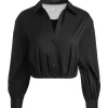 Women Alice and Olivia Trudy Cropped Button Down