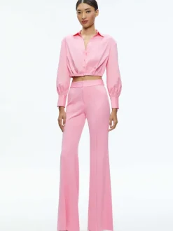 Women Alice and Olivia Trudy Cropped Button Down
