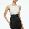 Women Alice and Olivia True Embellished Bodice Mini Dress