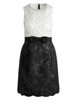 Women Alice and Olivia True Embellished Bodice Mini Dress