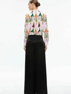 Women Alice and Olivia Willa Placket Top