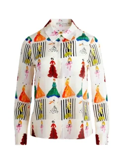 Women Alice and Olivia Willa Placket Top