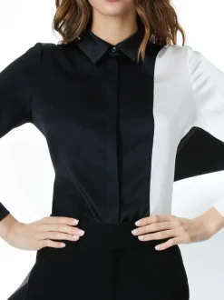 Women Alice and Olivia Willa Placket Top
